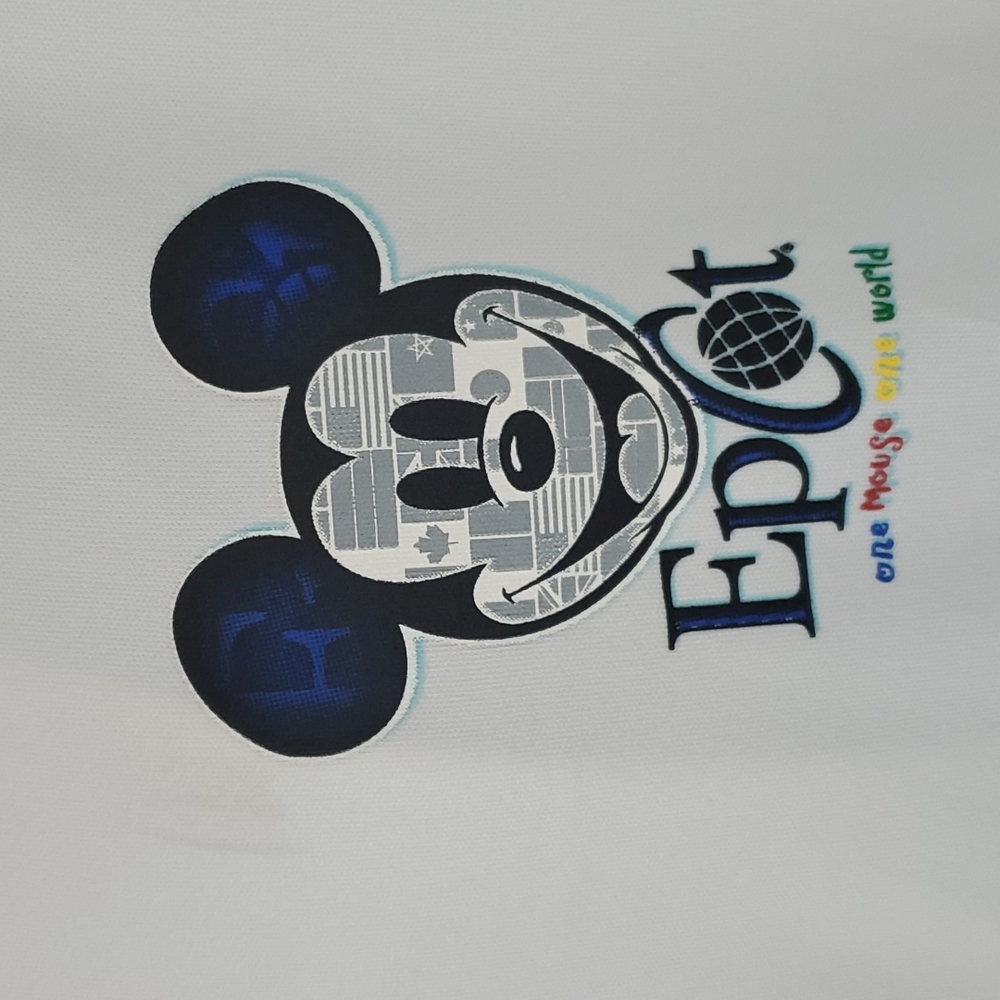 Walt Disney World Epcot Mickey Mouse White Jacket Men’s XL Full Zip - Picture 3 of 7